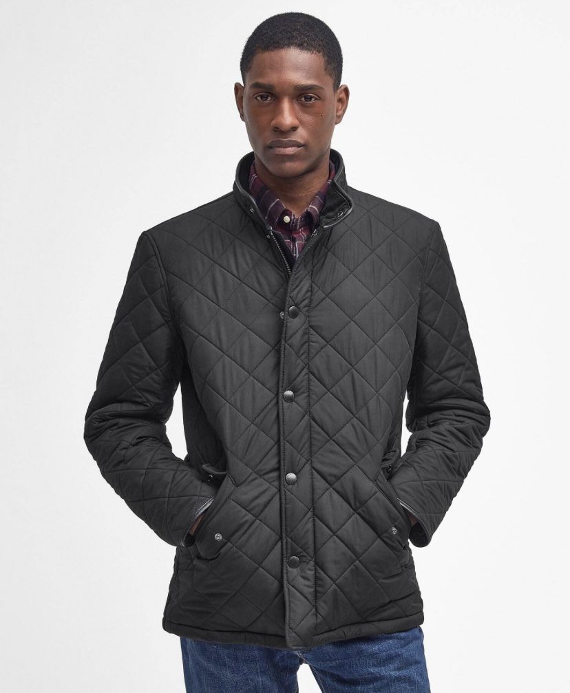 Barbour Powell Quilted Jacket - Black L *NEW* w/tags