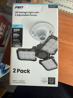 Feit Electric LED Garage Light 3-Panel 2-Pack