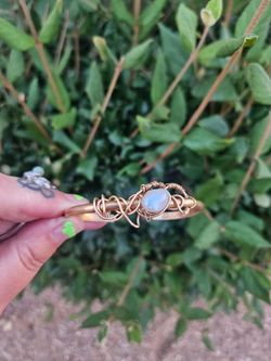 Brass Wire wrapped with a pearl