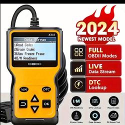 OBD2 Scanner K310 Upgrade - 2024 Model with Live Data Stream, Full OBDII Modes, I/M Readiness & DTC