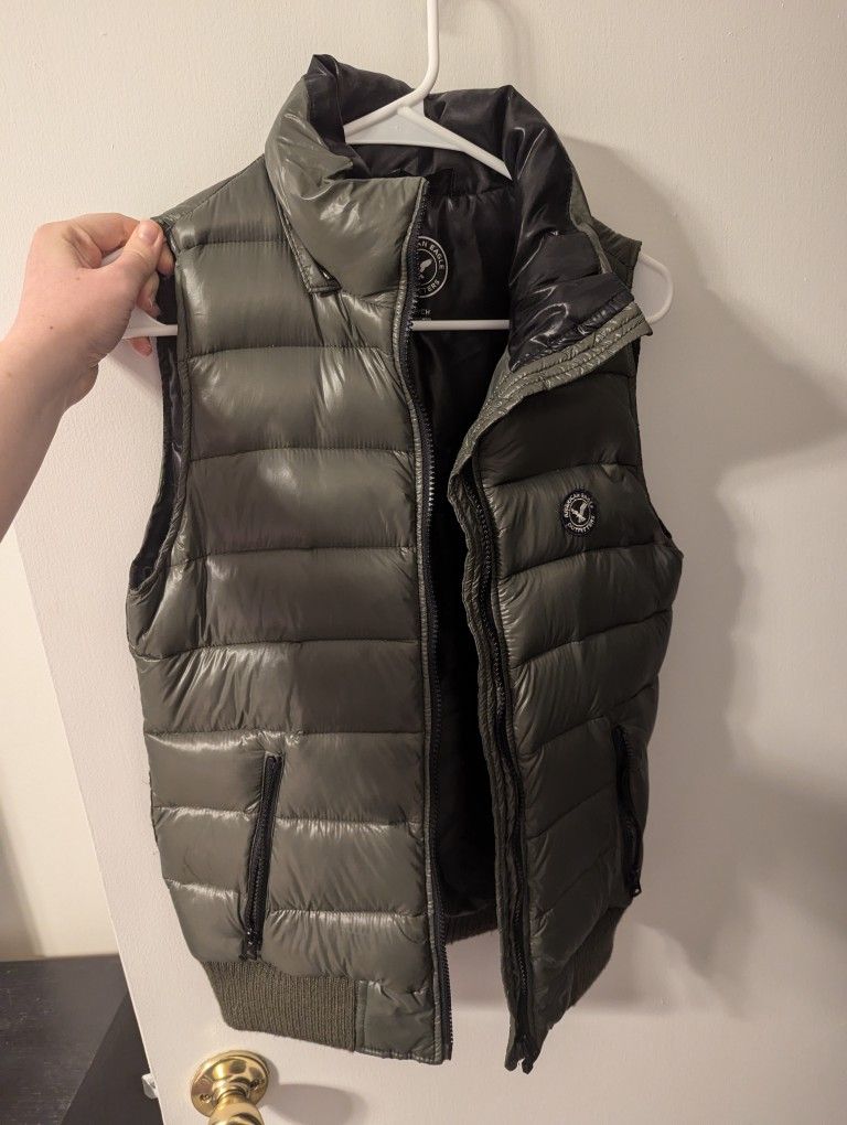 Olive Green Puffer Vest