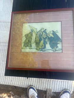 Framed Asian Figure Art Print