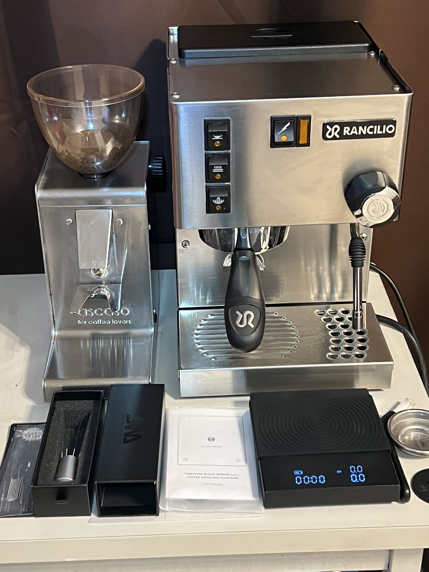 Ranchilio Silvia Espresso Machine W/Ascaso I Steel Grinder