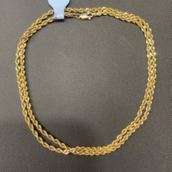 14kt Hollow Rope Chain 