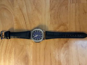 Lucky leather blue watch