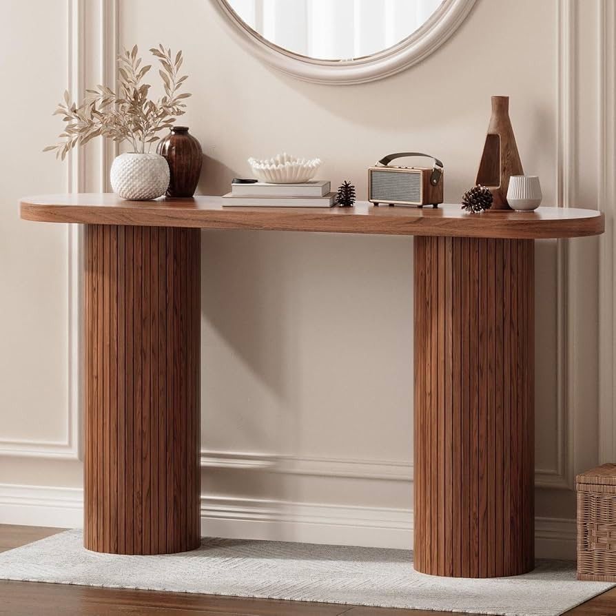 ONBRILL 55 Inch Fluted Entryway Table
