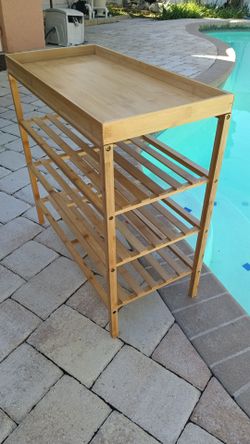 4 tier bamboo shoe rack