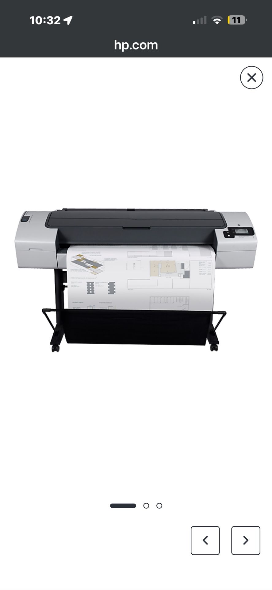 HP T790 Plotter/ Print 44in Banners