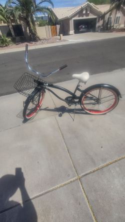 ladies 26-in silkk extended frame beach cruiser bike