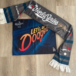 World Series La Dodgers Versus Toronto Blue Jays Game 3 Towel And Scarf Set