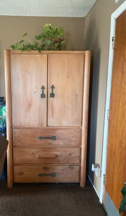 Solid wood armoire $130