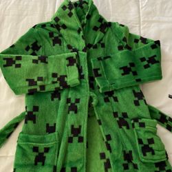 Minecraft Boys Pijama Robe  LIKE NEW!!!!!!