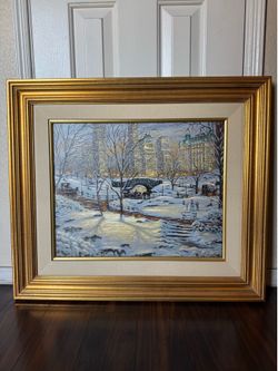 Robert Finale “A Winter’s Eve” — Signed & Numbered Hand-Embellished Giclée on Canvas w/ COA