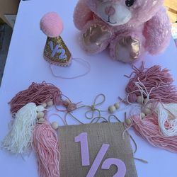 Highchair 1/2 decor in pink