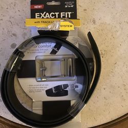 Exact Fit Mens Black Belt, Adjustable Fit, 28"- 48" (Brand New In Box!)