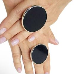 7.5 8 Handmade Ring Black Onyx Gem Solid 925 Sterling Silver Gemstone Fine Art UNISEX Men Women Original Natural Statement