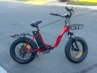 Red Aloha Step Through Electric Bike