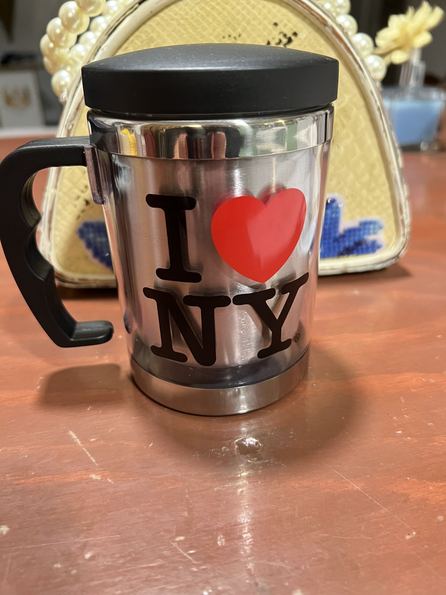 I LOVE NY YELLOW COFFEE MUG