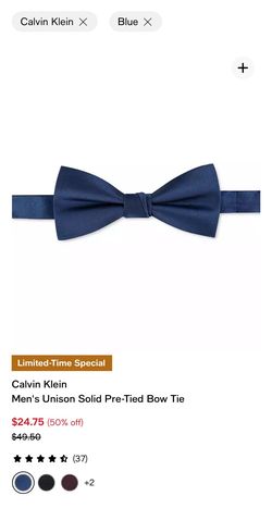 CK bow tie navy blue