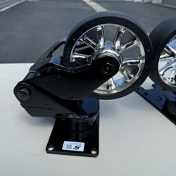 Snap-On, New Chrome Swivel Caster Wheels, 6" wheel,  #8-35339A