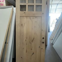 🚪 36x96 Craftsman Style Knotty Alder Exterior Door – 6 Lite