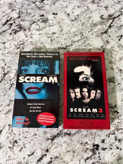 Scream + Scream 3 horror VHS