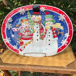 Fitz&Floyd Snowman Large Platter
