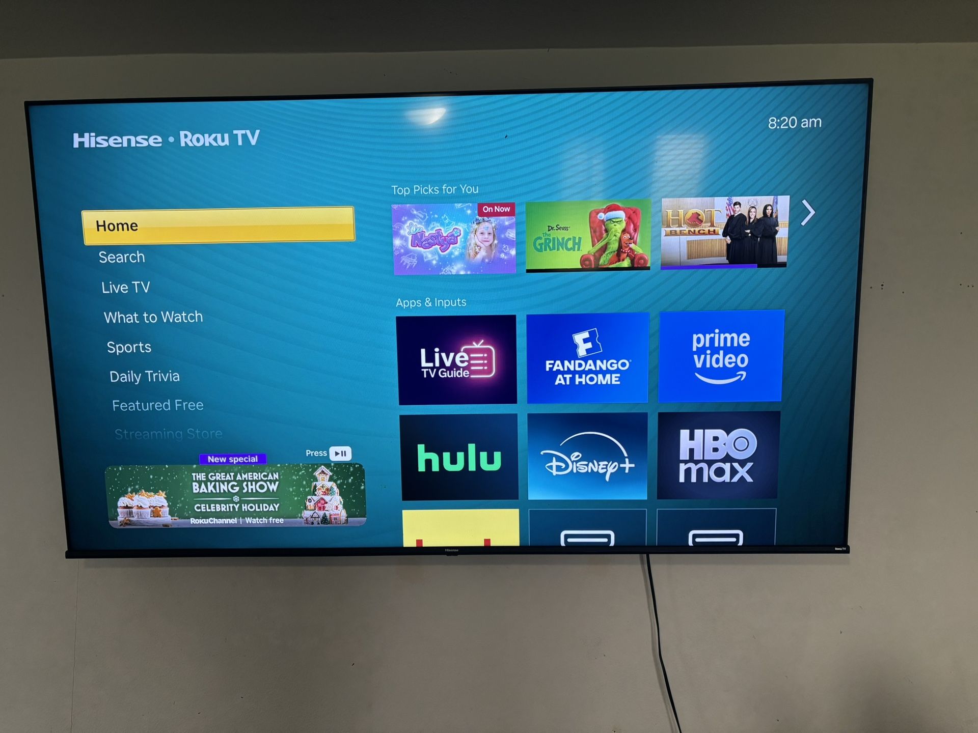 75 Inch Hisense Smart tv