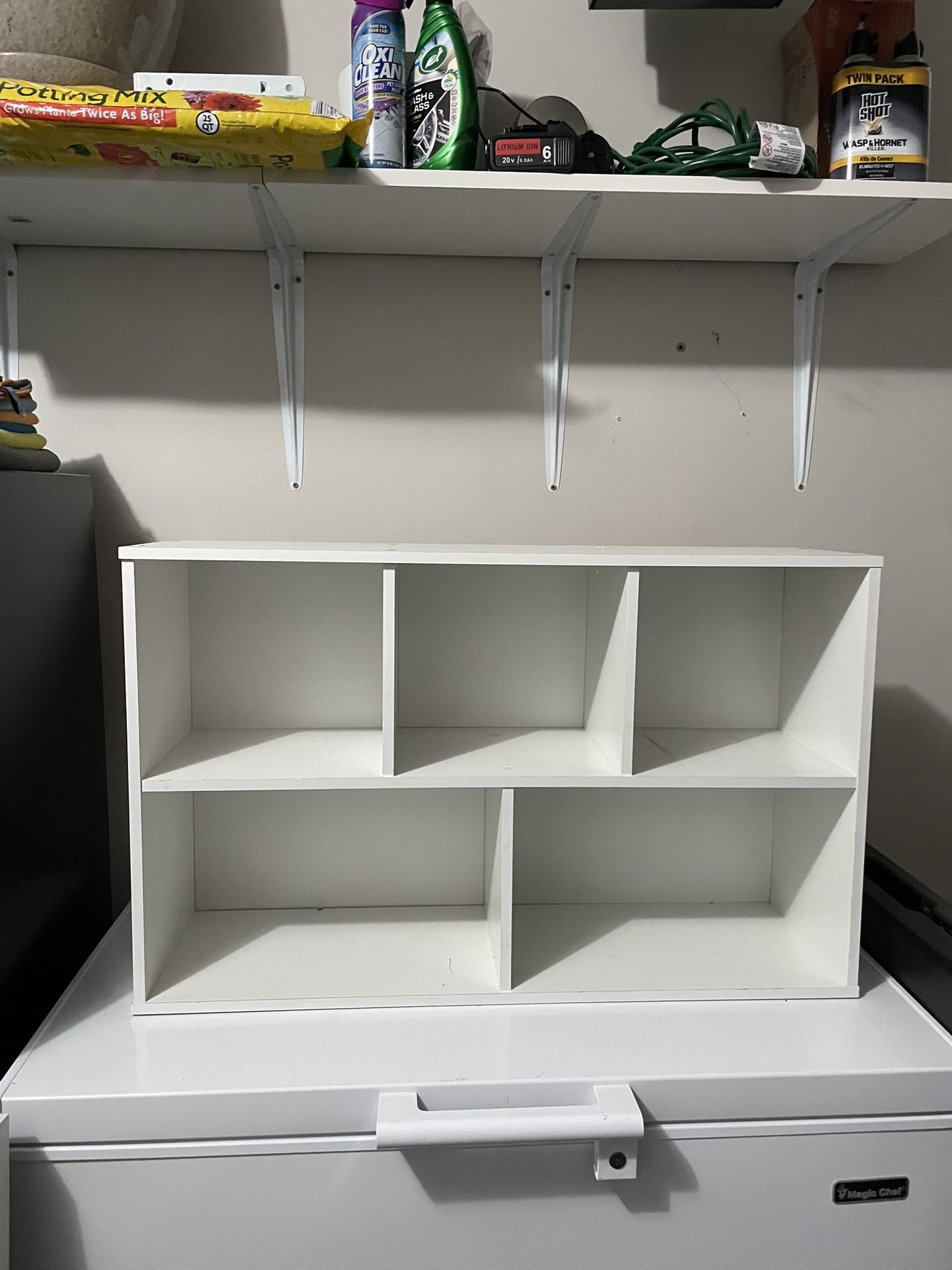 Furinno Luder Bookcase / Book / Storage , 5-Cube, White