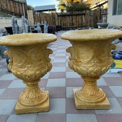 New Flower Pots Made Out Of Cement Perfect Gift 