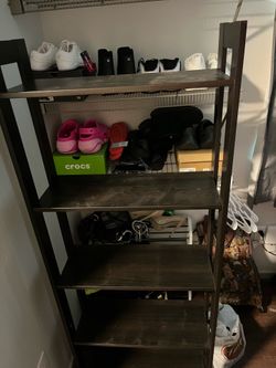Dark colored shelf