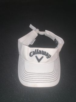 Callaway Golf Visor Strapback Hat  Cap Adjustable. White.