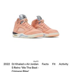 DJ Khaled x Air Jordan 5 Retro 'We The Best - Crimson Bliss'