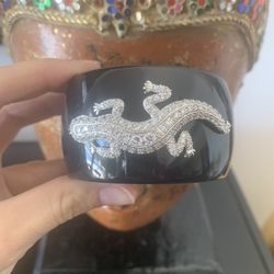 Crystal Lizard Bangle 