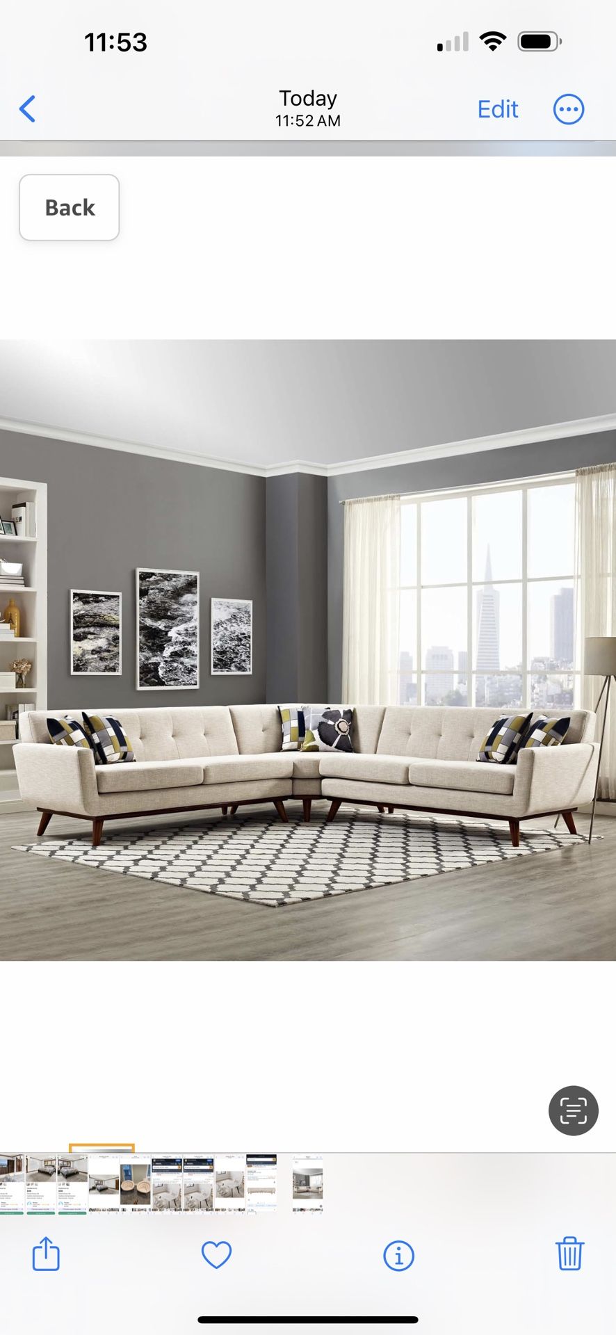 Modway Sectional Sofa 