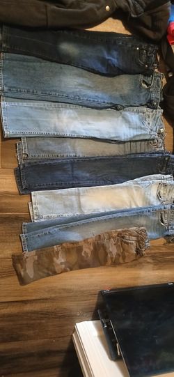 Boys jeans ,pants jackets sweaters shirts short and long sleeves..