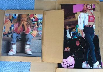 2 Rare Vintage Brats LA Gear Footwear Kathy Ireland Store Poster Standee Cutout