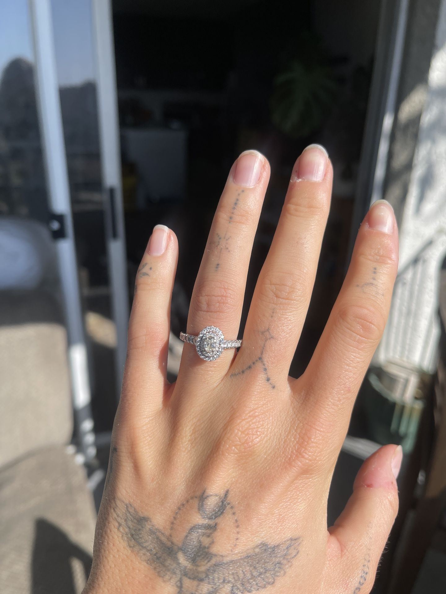 14k White Gold Vera Wang Engagement Ring  
