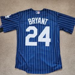 Kobe Bryant Dodgers Pinstripe Jersey Sizes S-XL