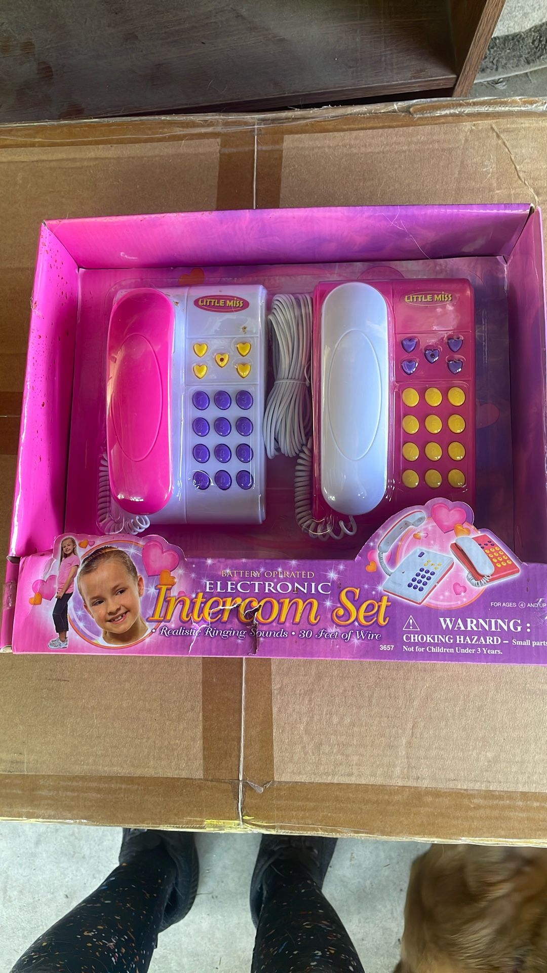 NEW-Little Miss Battery Operated Electronic Intercom Phone Set