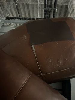 Real leather couch