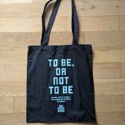 New "To Be Or Not To Be" Hamlet Tote Bag HandPainted. Bought At Kronborg Denmark. For the History Literature Buff You Know!
