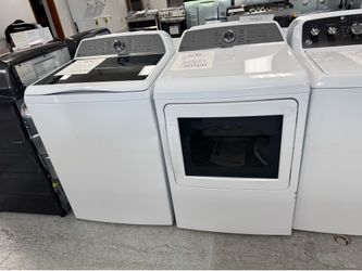 GE Profile top load washer and dryer set