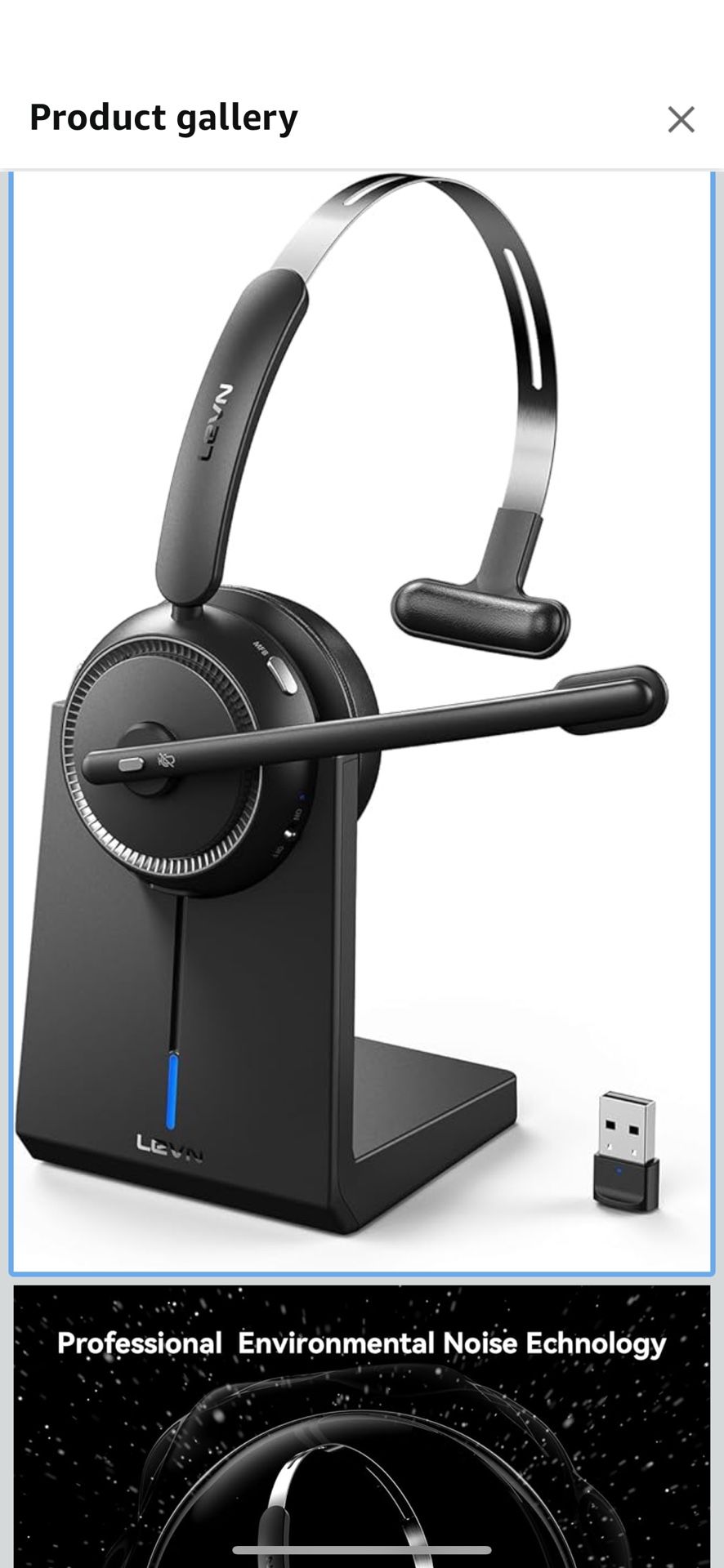 LEVN Wireless Headset 5.2 Bluetooth Headphones with Mic – CT001- OB