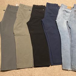 6 Pairs Of Pants (all are 36x30)