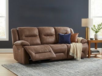 Brown Power Reclining Sofa