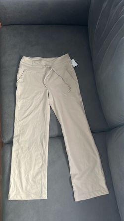 Women's Beige Drawstring Straight-Leg Pants