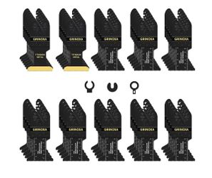 55PCS Multi Tool Blades Kits, Professional Universal Oscillating Tool Blades for Wood Plastic Metal, Quick Release Oscillating Saw Blades Fit Dewalt R