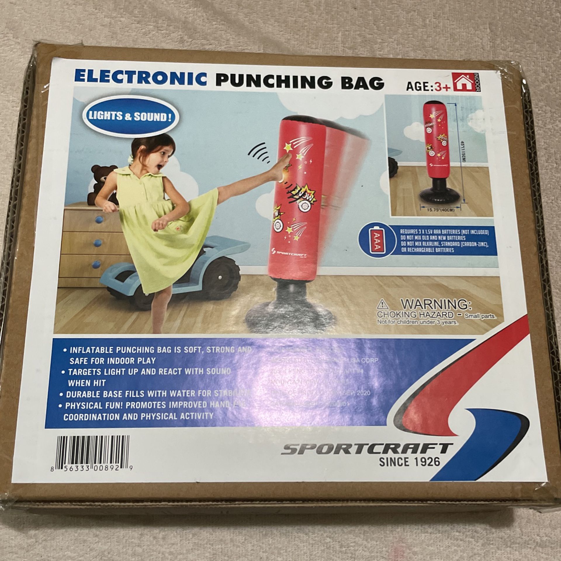 Kids Electronic Punching Bag Brand New Sealed Age 3+ Gift