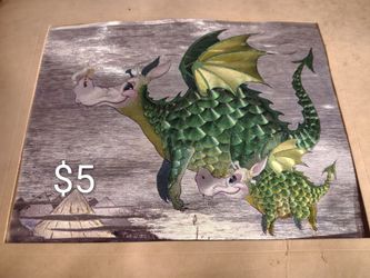 Dragon Fantasy Art Print on paper